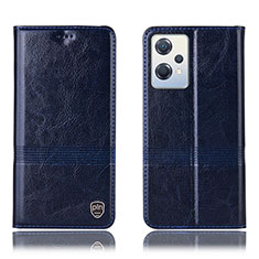 Coque Portefeuille Livre Cuir Etui Clapet H05P pour Oppo K10X 5G Bleu