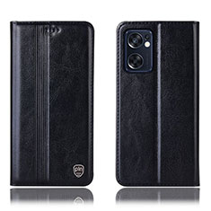 Coque Portefeuille Livre Cuir Etui Clapet H05P pour Oppo Reno7 SE 5G Noir