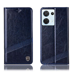 Coque Portefeuille Livre Cuir Etui Clapet H05P pour Oppo Reno9 Pro 5G Bleu