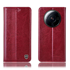 Coque Portefeuille Livre Cuir Etui Clapet H05P pour Xiaomi Mi 12 Ultra 5G Rouge