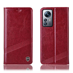 Coque Portefeuille Livre Cuir Etui Clapet H05P pour Xiaomi Mi 12S Pro 5G Rouge