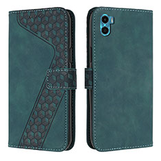 Coque Portefeuille Livre Cuir Etui Clapet H05X pour Motorola Moto E22S Vert