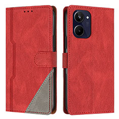 Coque Portefeuille Livre Cuir Etui Clapet H05X pour Realme 10 4G Rouge