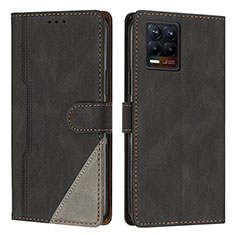 Coque Portefeuille Livre Cuir Etui Clapet H05X pour Realme 8 4G Noir