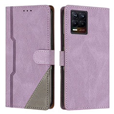 Coque Portefeuille Livre Cuir Etui Clapet H05X pour Realme 8 4G Violet