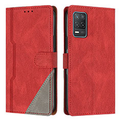 Coque Portefeuille Livre Cuir Etui Clapet H05X pour Realme 8 5G Rouge