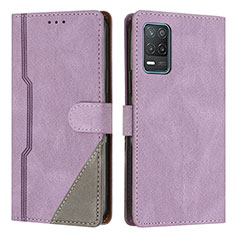 Coque Portefeuille Livre Cuir Etui Clapet H05X pour Realme 8s 5G Violet