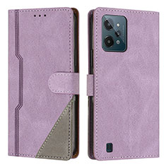 Coque Portefeuille Livre Cuir Etui Clapet H05X pour Realme C31 Violet