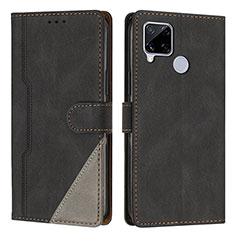 Coque Portefeuille Livre Cuir Etui Clapet H05X pour Realme Narzo 20 Noir