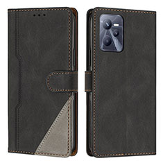 Coque Portefeuille Livre Cuir Etui Clapet H05X pour Realme Narzo 50A Prime Noir