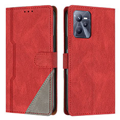 Coque Portefeuille Livre Cuir Etui Clapet H05X pour Realme Narzo 50A Prime Rouge