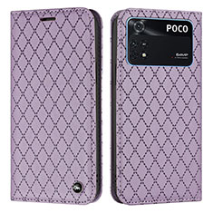 Coque Portefeuille Livre Cuir Etui Clapet H05X pour Xiaomi Poco M4 Pro 4G Violet