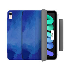 Coque Portefeuille Livre Cuir Etui Clapet H06 pour Apple iPad Mini 6 Bleu Royal