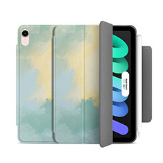 Coque Portefeuille Livre Cuir Etui Clapet H06 pour Apple iPad Mini 6 Pastel Vert