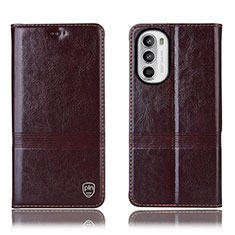 Coque Portefeuille Livre Cuir Etui Clapet H06P pour Motorola Moto Edge (2022) 5G Marron