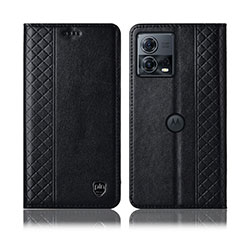 Coque Portefeuille Livre Cuir Etui Clapet H06P pour Motorola Moto Edge 30 Fusion 5G Noir