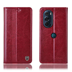 Coque Portefeuille Livre Cuir Etui Clapet H06P pour Motorola Moto Edge Plus (2022) 5G Rouge