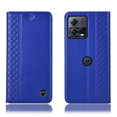 Coque Portefeuille Livre Cuir Etui Clapet H06P pour Motorola Moto Edge S30 Pro 5G Bleu