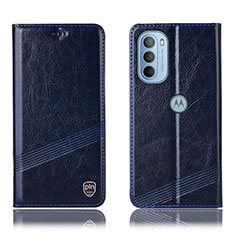 Coque Portefeuille Livre Cuir Etui Clapet H06P pour Motorola Moto G41 Bleu