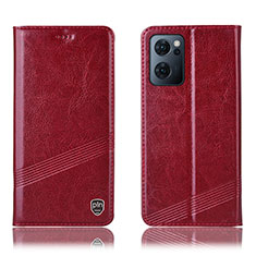 Coque Portefeuille Livre Cuir Etui Clapet H06P pour OnePlus Nord CE 2 5G Rouge