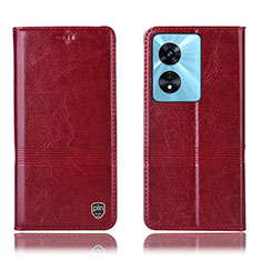 Coque Portefeuille Livre Cuir Etui Clapet H06P pour Oppo A38 Rouge