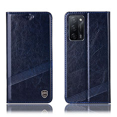 Coque Portefeuille Livre Cuir Etui Clapet H06P pour Oppo A53s 5G Bleu