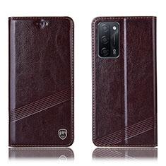 Coque Portefeuille Livre Cuir Etui Clapet H06P pour Oppo A53s 5G Marron