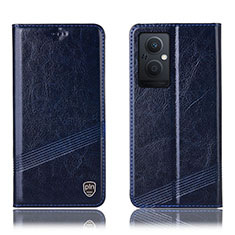 Coque Portefeuille Livre Cuir Etui Clapet H06P pour Oppo F21s Pro 5G Bleu