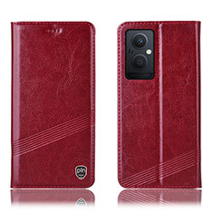 Coque Portefeuille Livre Cuir Etui Clapet H06P pour Oppo F21s Pro 5G Rouge