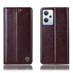 Coque Portefeuille Livre Cuir Etui Clapet H06P pour Oppo K10X 5G Marron