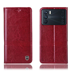 Coque Portefeuille Livre Cuir Etui Clapet H06P pour Oppo K9 Pro 5G Rouge