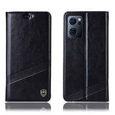 Coque Portefeuille Livre Cuir Etui Clapet H06P pour Oppo Reno7 5G Noir