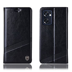 Coque Portefeuille Livre Cuir Etui Clapet H06P pour Oppo Reno7 SE 5G Noir