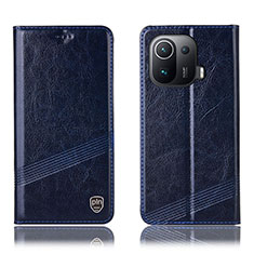 Coque Portefeuille Livre Cuir Etui Clapet H06P pour Xiaomi Mi 11 Pro 5G Bleu