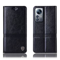 Coque Portefeuille Livre Cuir Etui Clapet H06P pour Xiaomi Mi 12 Pro 5G Noir