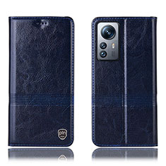 Coque Portefeuille Livre Cuir Etui Clapet H06P pour Xiaomi Mi 12S 5G Bleu