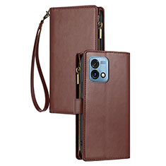 Coque Portefeuille Livre Cuir Etui Clapet H06X pour Motorola Moto G Stylus (2023) 4G Marron