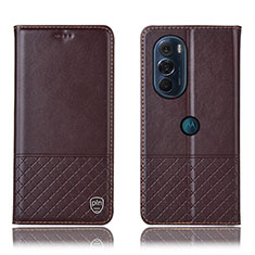 Coque Portefeuille Livre Cuir Etui Clapet H07P pour Motorola Moto Edge 30 Pro 5G Marron