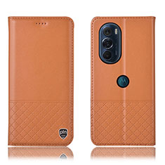 Coque Portefeuille Livre Cuir Etui Clapet H07P pour Motorola Moto Edge 30 Pro 5G Orange