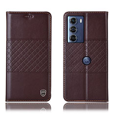 Coque Portefeuille Livre Cuir Etui Clapet H07P pour Motorola Moto Edge S30 5G Marron