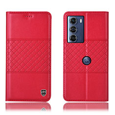 Coque Portefeuille Livre Cuir Etui Clapet H07P pour Motorola Moto Edge S30 5G Rouge