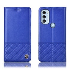 Coque Portefeuille Livre Cuir Etui Clapet H07P pour Motorola Moto G71 5G Bleu