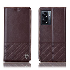 Coque Portefeuille Livre Cuir Etui Clapet H07P pour OnePlus Nord N300 5G Marron