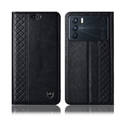 Coque Portefeuille Livre Cuir Etui Clapet H07P pour Oppo K9 Pro 5G Noir