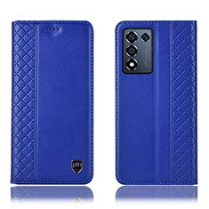 Coque Portefeuille Livre Cuir Etui Clapet H07P pour Oppo K9S 5G Bleu