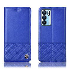 Coque Portefeuille Livre Cuir Etui Clapet H07P pour Oppo Reno6 5G Bleu
