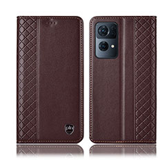 Coque Portefeuille Livre Cuir Etui Clapet H07P pour Oppo Reno7 Pro 5G Marron