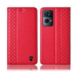 Coque Portefeuille Livre Cuir Etui Clapet H07P pour Oppo Reno7 Pro 5G Rouge