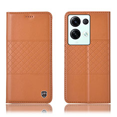 Coque Portefeuille Livre Cuir Etui Clapet H07P pour Oppo Reno8 Pro 5G Orange