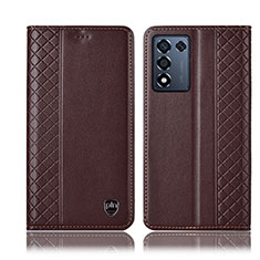 Coque Portefeuille Livre Cuir Etui Clapet H07P pour Realme 9 SE 5G Marron